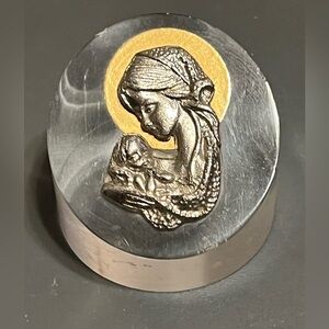 Silver and Gold Religious Medallion